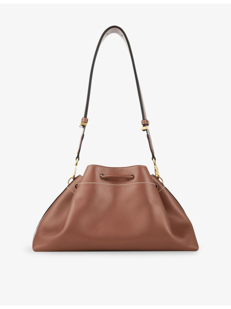 Jimmy Choo Bon Bon leather bucket bag with gold hardware (British brand)