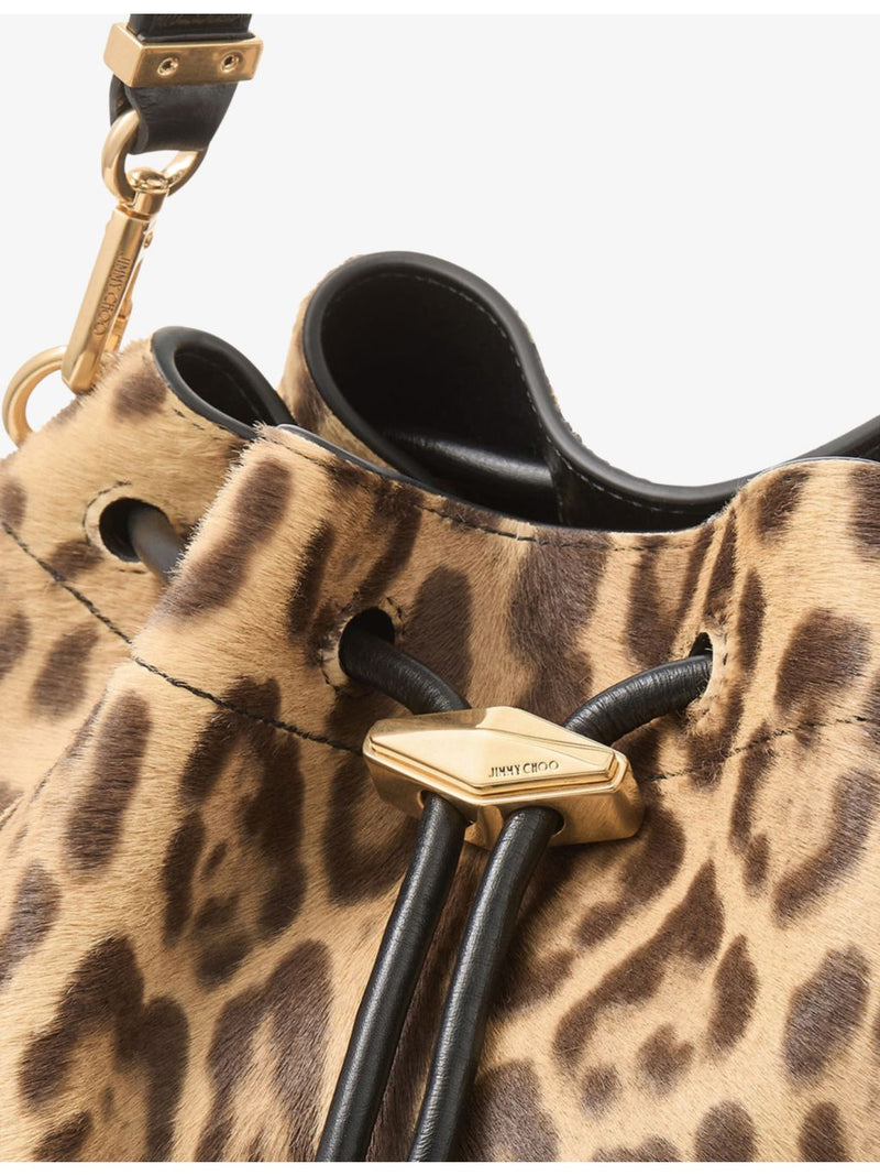 Jimmy Choo leopard-print suede medium shoulder bag, UK version
