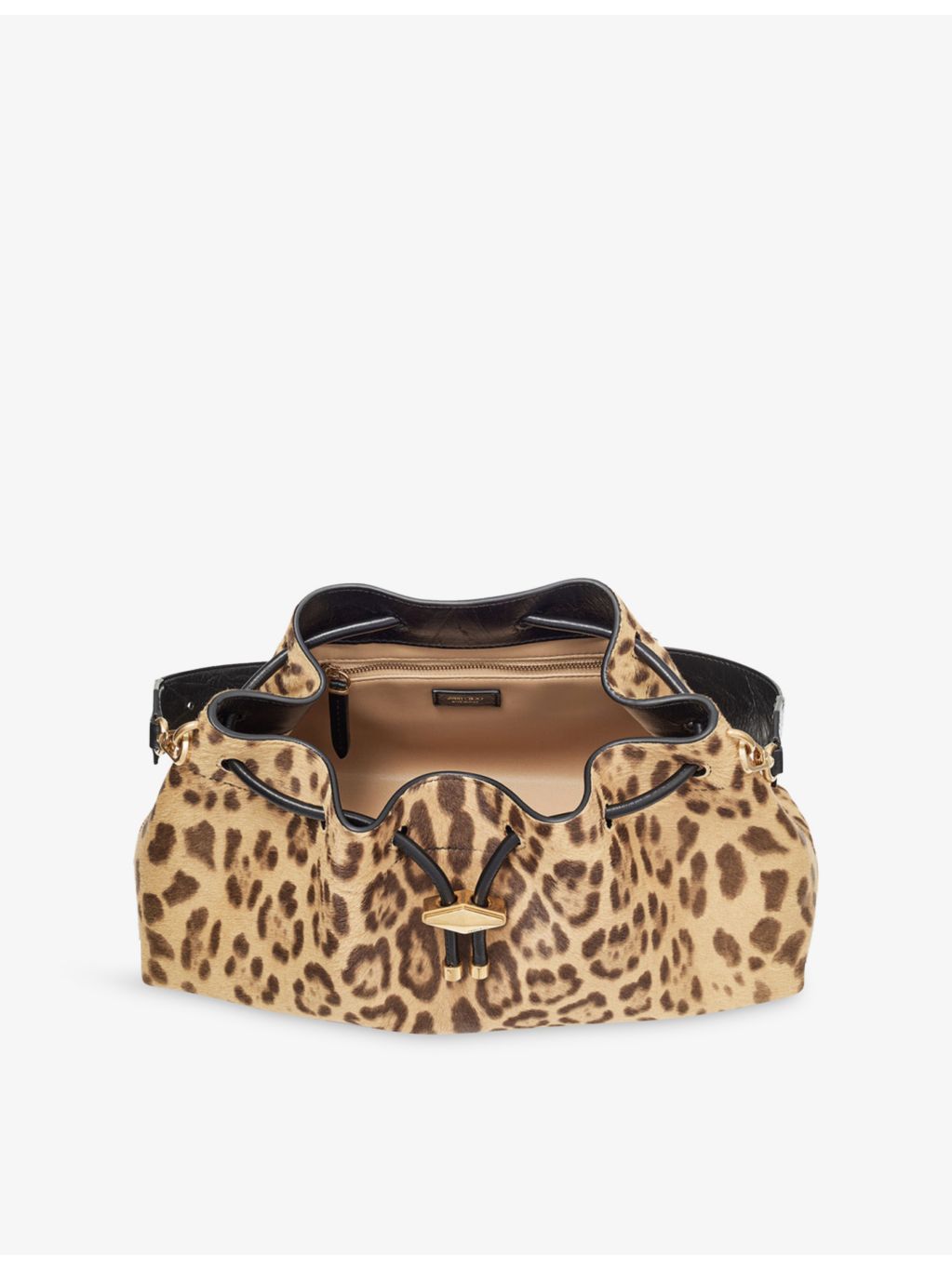 Jimmy Choo leopard-print suede medium shoulder bag, UK version