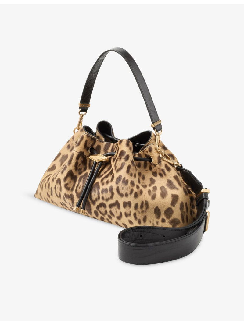 Jimmy Choo leopard-print suede medium shoulder bag, UK version