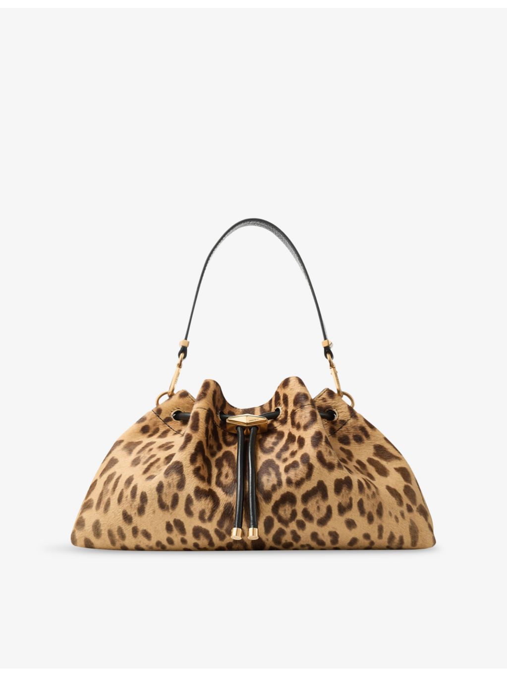 Jimmy Choo leopard-print suede medium shoulder bag, UK version