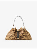 Jimmy Choo leopard-print suede medium shoulder bag, UK version