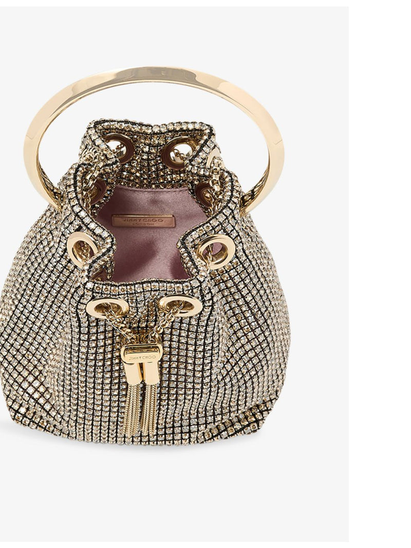 Jimmy Choo micro crystal mesh top-handle bag, imported from the UK
