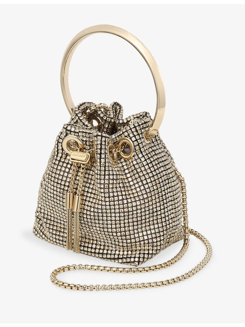 Jimmy Choo micro crystal mesh top-handle bag, imported from the UK