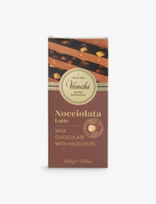 Venchi hazelnut milk chocolate bar 95g, imported from the UK