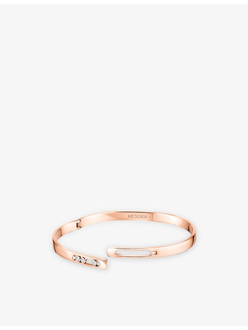 Messika 18ct rose-gold diamond bangle 0.11ct, imported from the UK