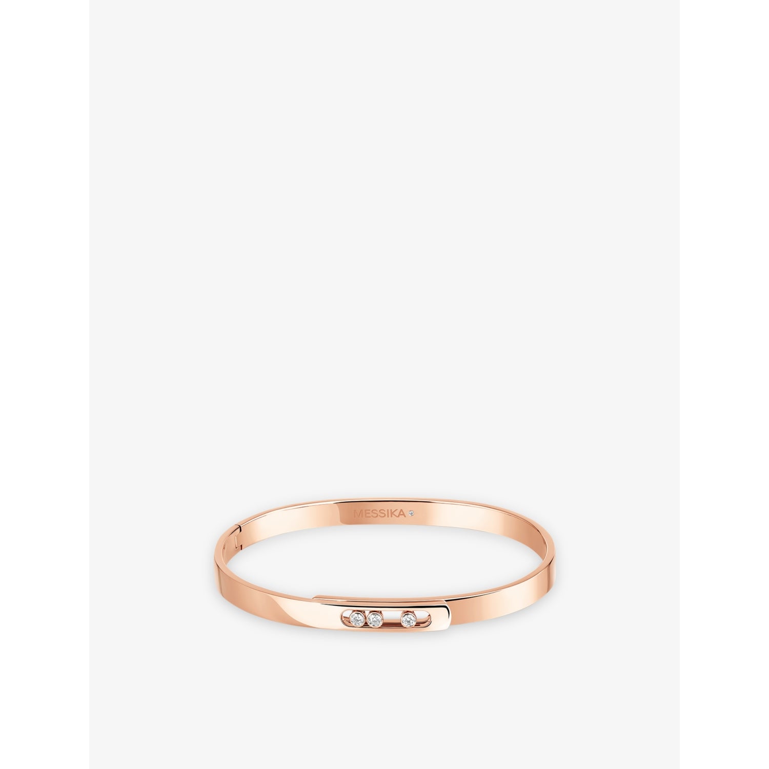 Messika 18ct rose-gold diamond bangle 0.11ct, imported from the UK