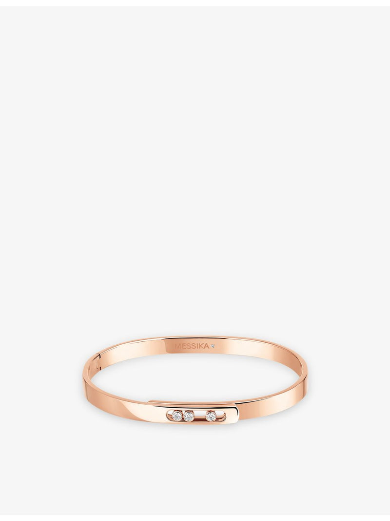 Messika 18ct rose-gold diamond bangle 0.11ct, imported from the UK