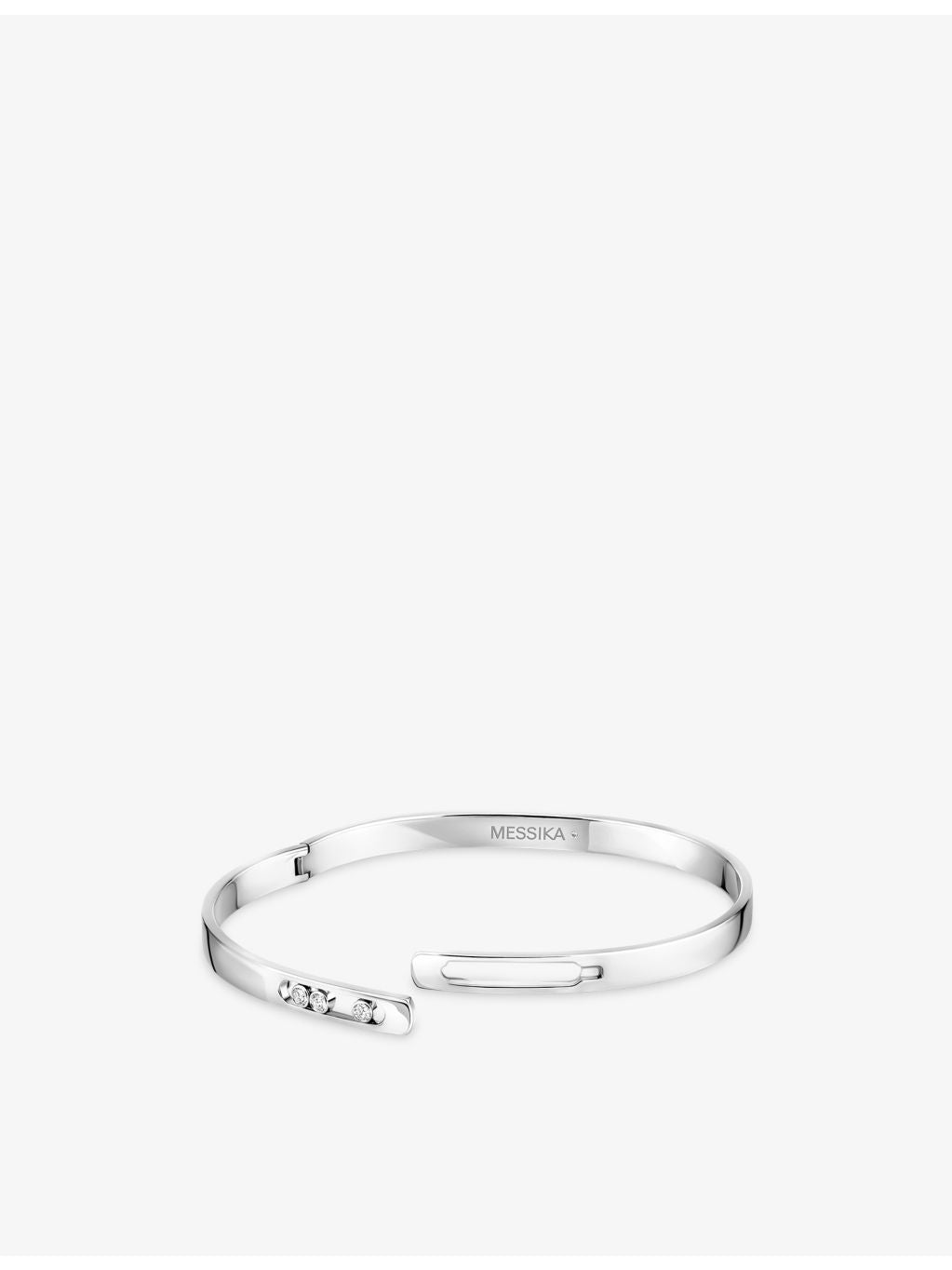 Messika 18ct white-gold bangle 0.11ct diamond, UK version