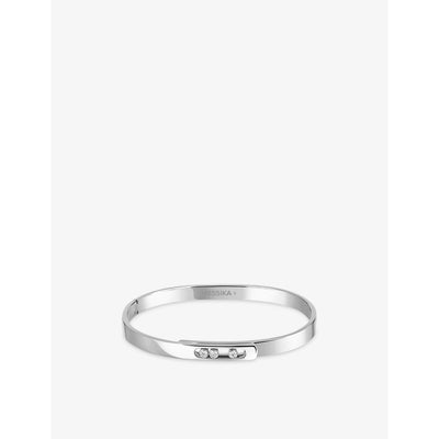 selfridges Messika Move Noa 18ct White-Gold and 0.11ct Diamond Bangle- Buy online at McGrocer