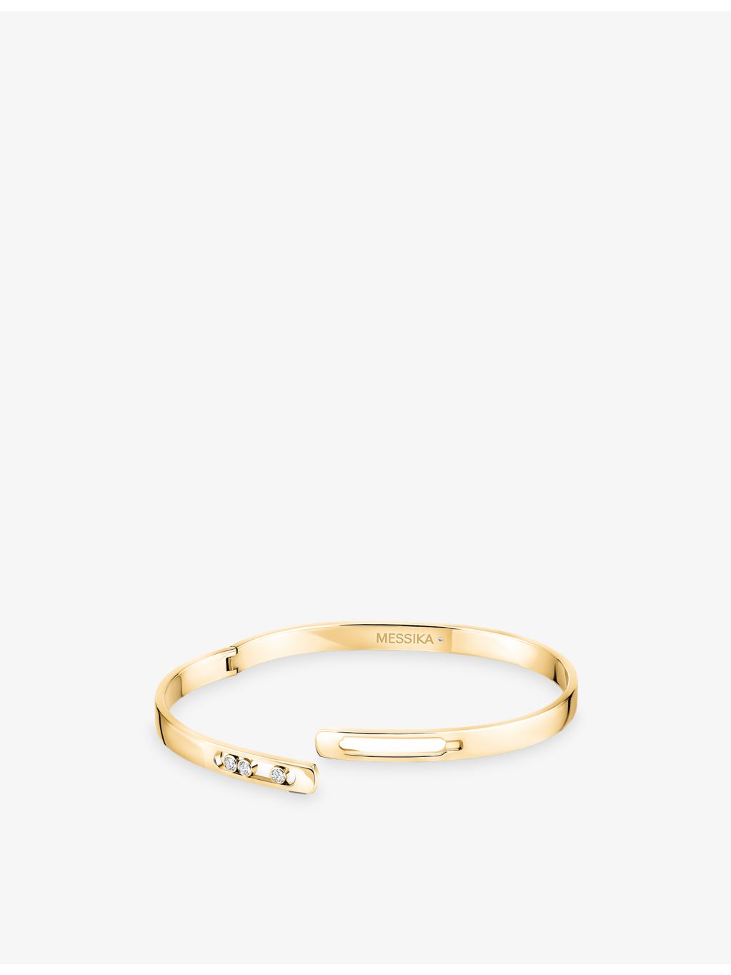 Messika 18ct yellow gold diamond bangle 0.11ct, imported from the UK