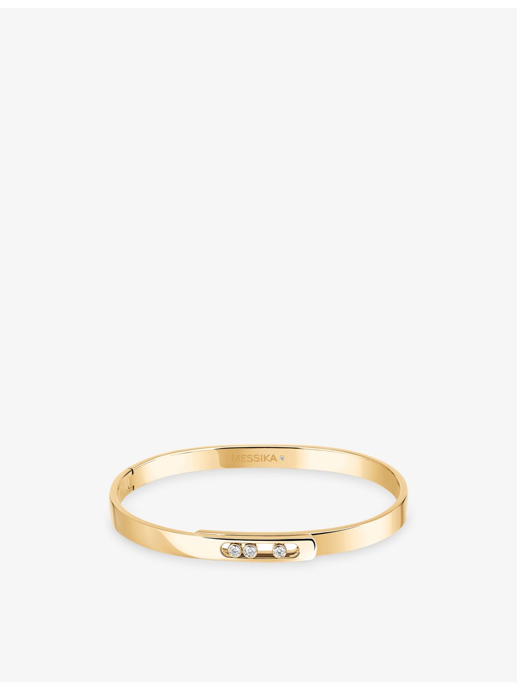 Messika 18ct yellow gold diamond bangle 0.11ct, imported from the UK