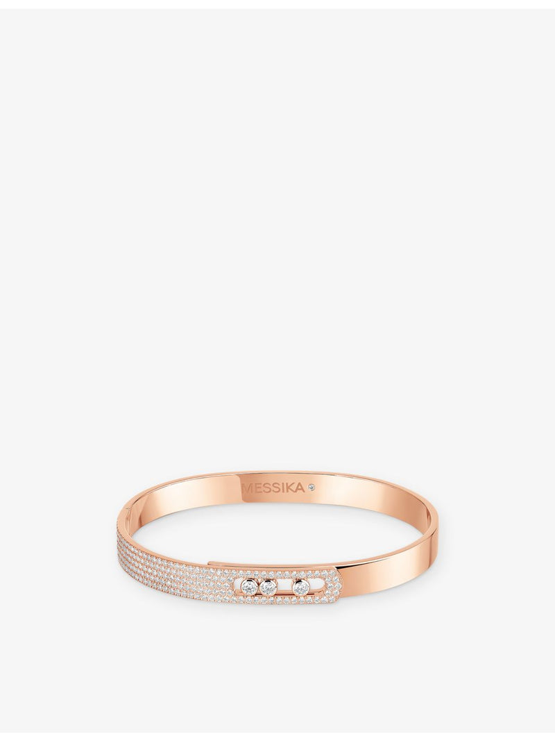 Messika Move Noa 18ct rose-gold 0.95ct diamond bangle - British product