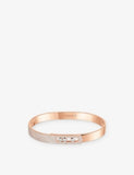 Move Noa 18ct rose-gold and 0.95ct diamond bangle - S