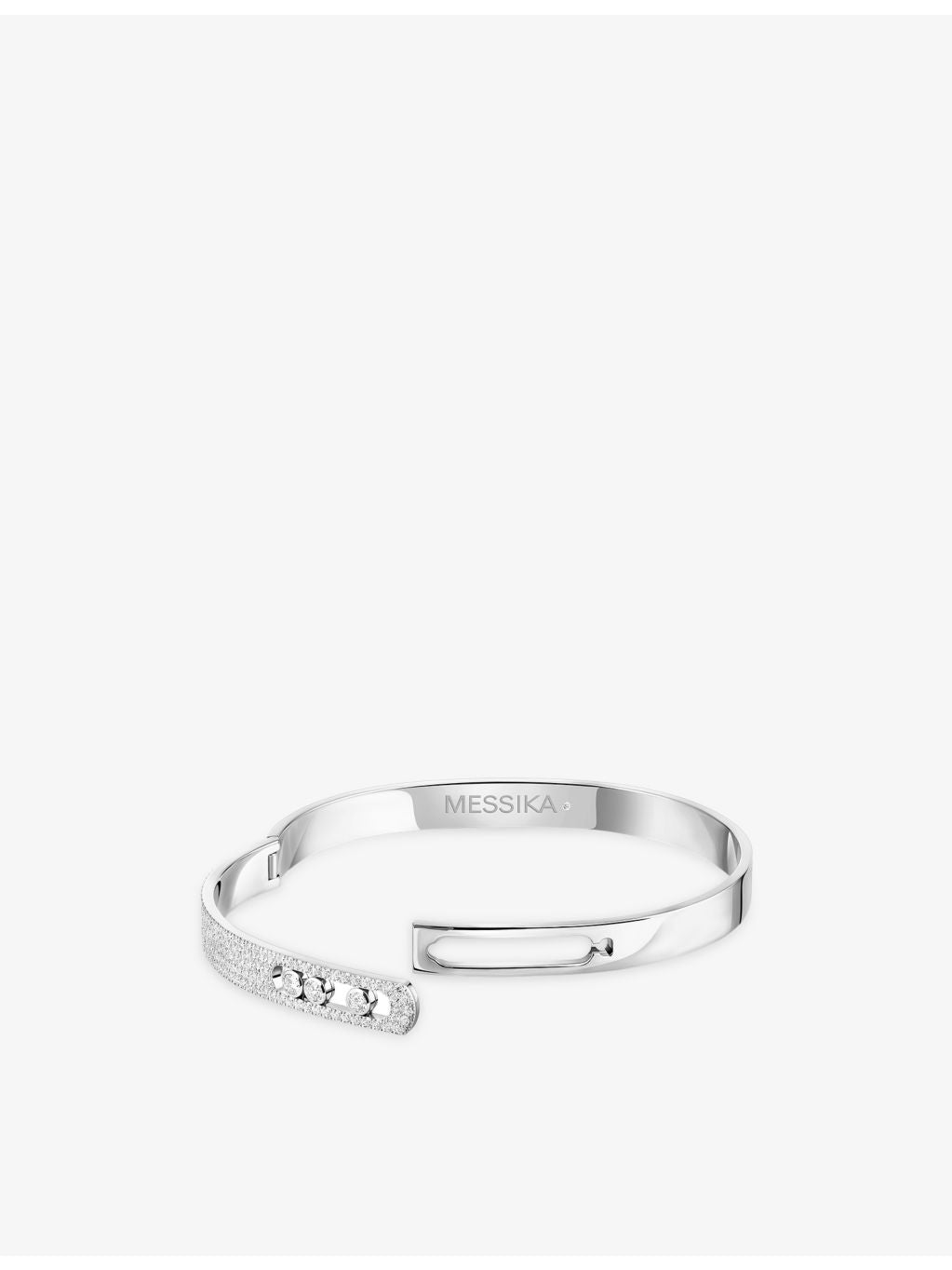 Messika Move Noa bangle 18ct white gold 1.18ct, imported from the UK