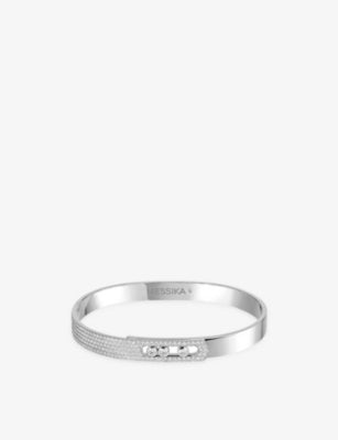 Messika Move Noa 18ct White-Gold and 1.18ct Pavé-Diamond Bangle