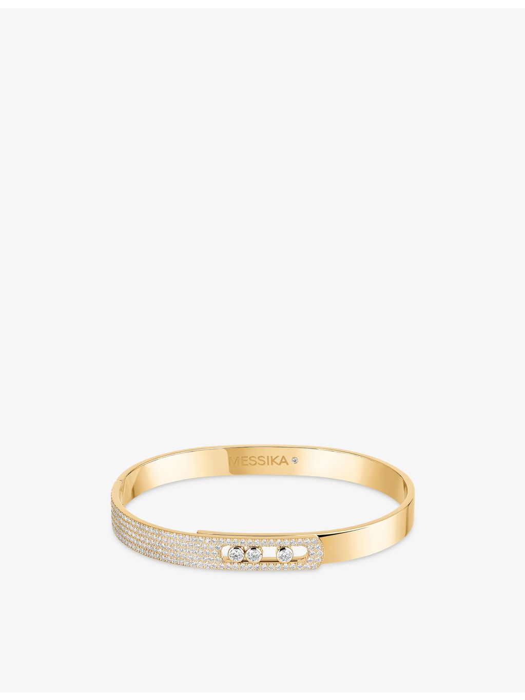 Messika Move Noa bangle 18ct yellow gold pavé diamonds, UK version