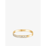 Move Noa 18ct yellow-gold and 1.18ct pavé-diamond bangle - S