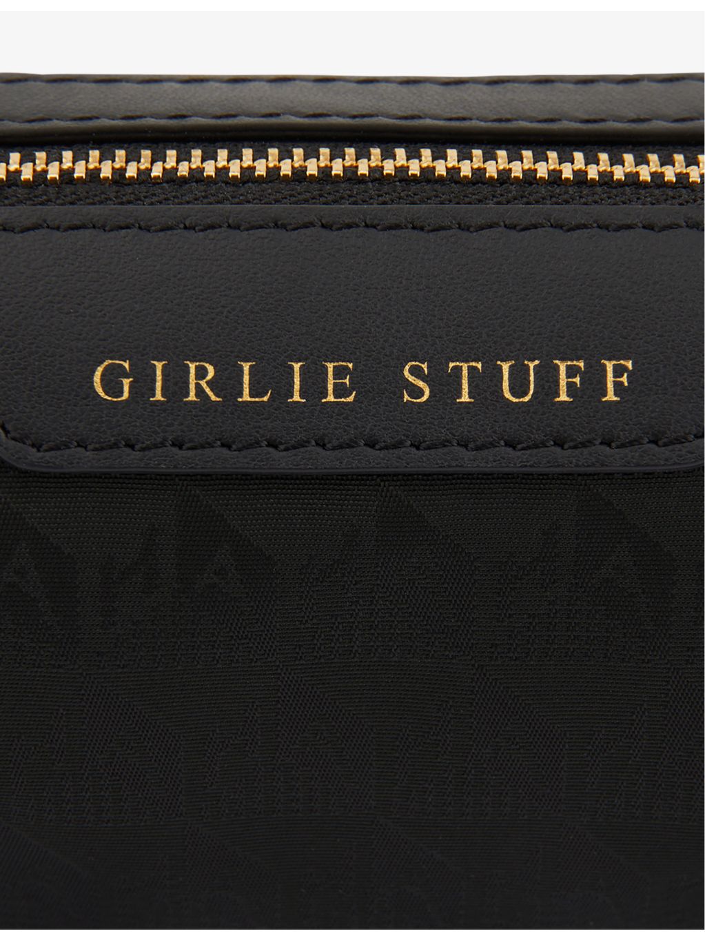 Anya Hindmarch Girlie Stuff logo-jacquard nylon pouch, imported from the UK