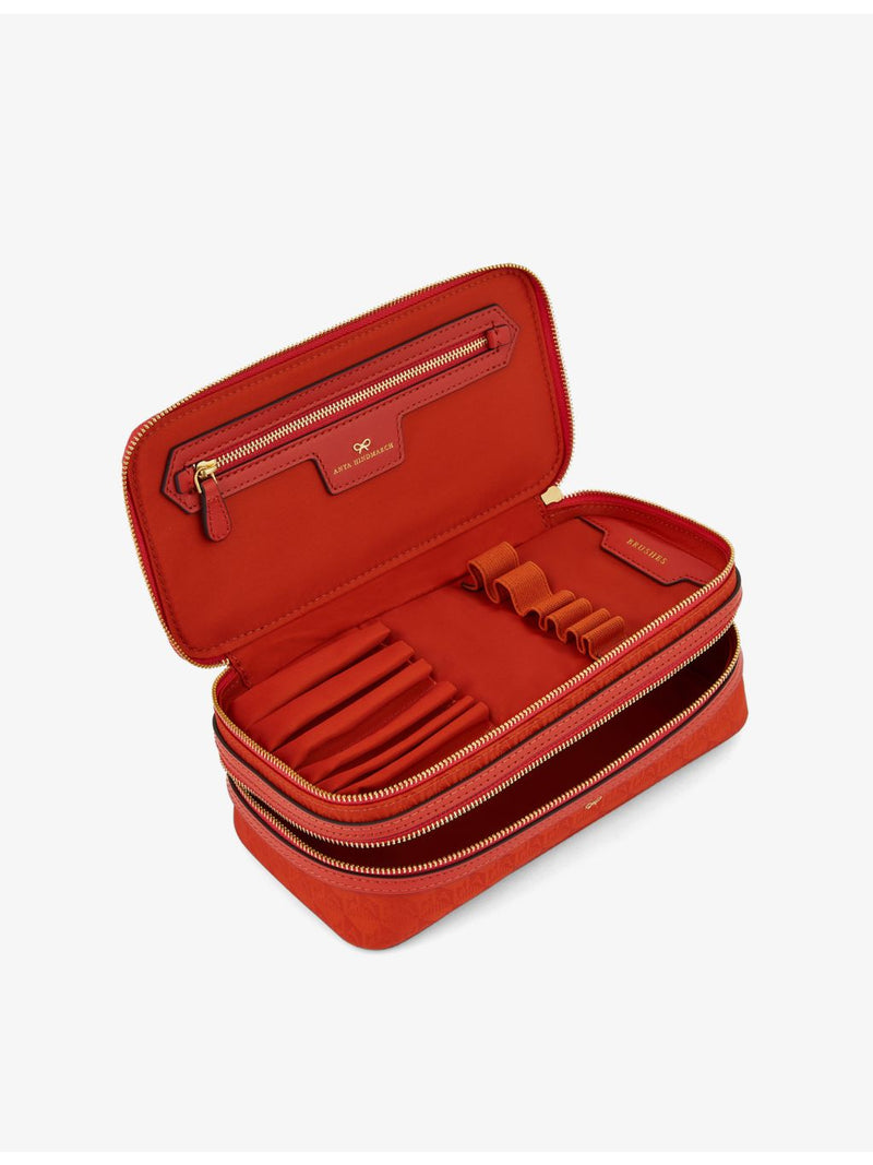 Anya Hindmarch makeup pouch in logo jacquard nylon (British brand)