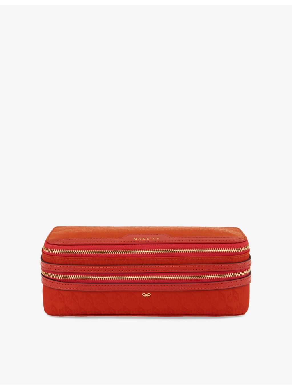 Anya Hindmarch makeup pouch in logo jacquard nylon (British brand)