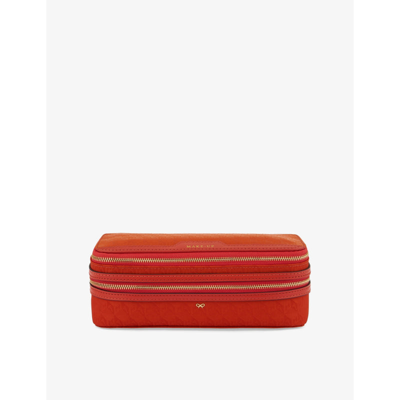 Anya Hindmarch makeup pouch in logo jacquard nylon (British brand)