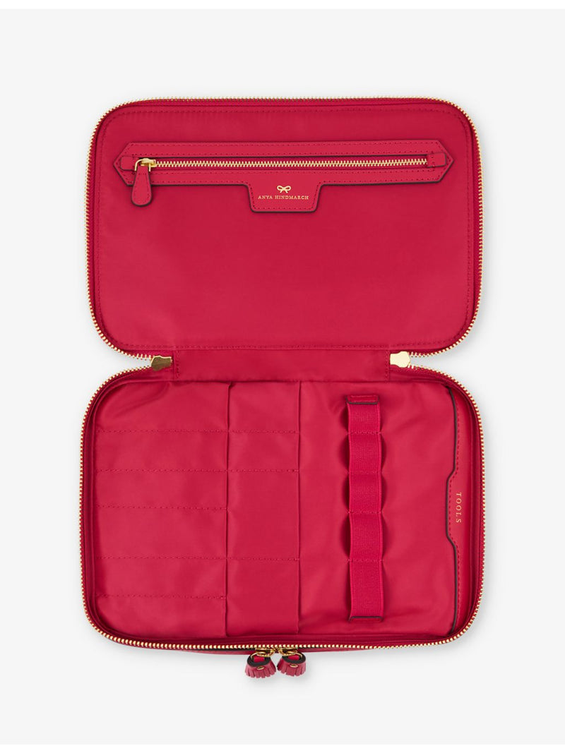 Anya Hindmarch logo-embossed nylon vanity kit - British product