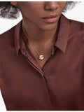 Bvlgari 18ct rose gold diamond pendant necklace 0.55ct (British brand)