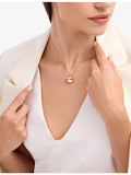 Bvlgari 18ct rose gold diamond pendant necklace 0.55ct (British brand)