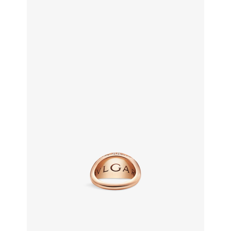 Bvlgari diamond ring 18ct rose gold 0.59ct, UK version