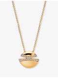 Bvlgari pavé diamond pendant necklace in 18ct yellow gold (British brand)