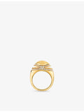 Bvlgari 0.59ct pavé diamond ring 18ct yellow gold - British product