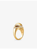 Bvlgari 0.59ct pavé diamond ring 18ct yellow gold - British product