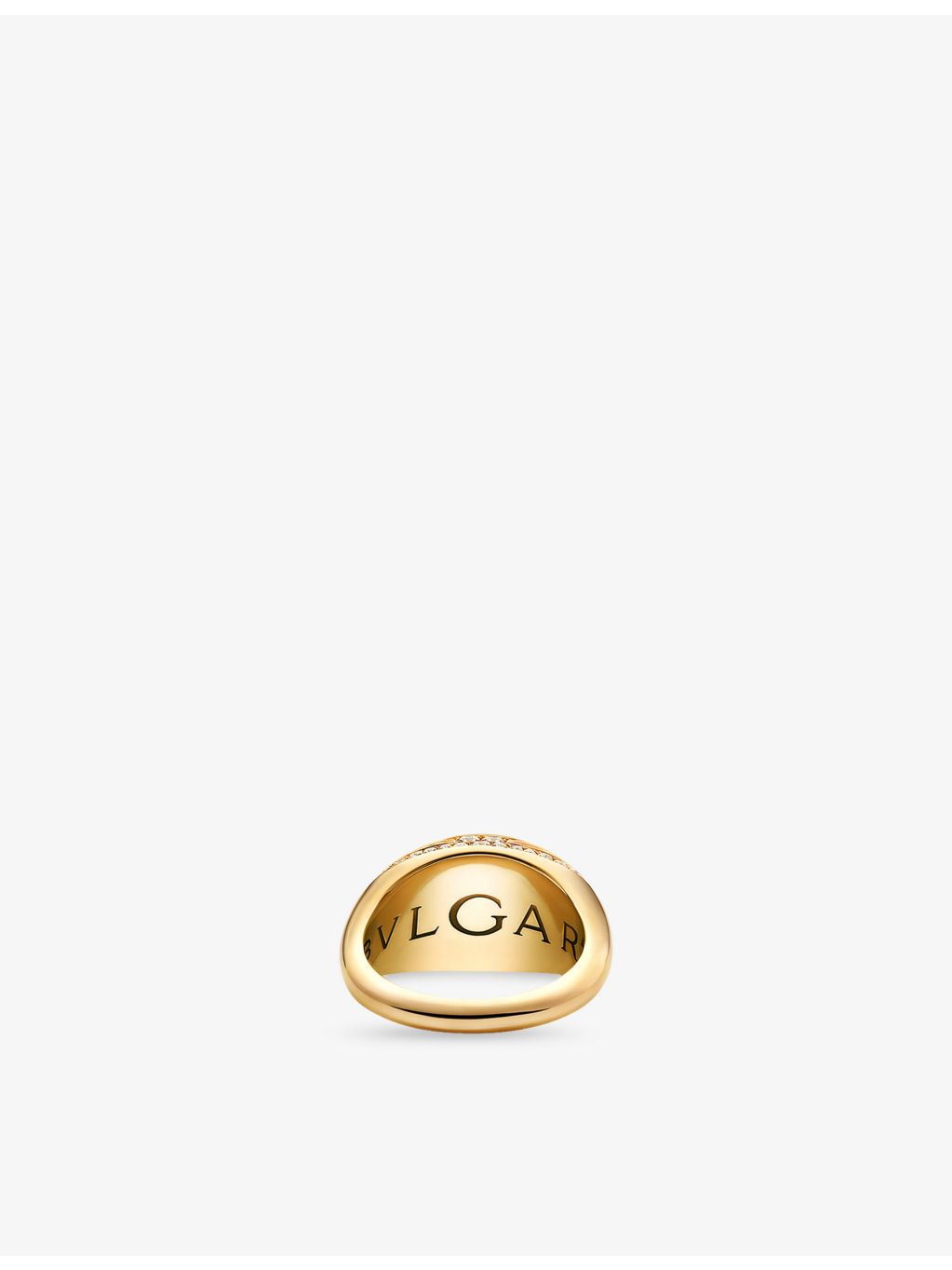 Bvlgari 0.59ct pavé diamond ring 18ct yellow gold - British product