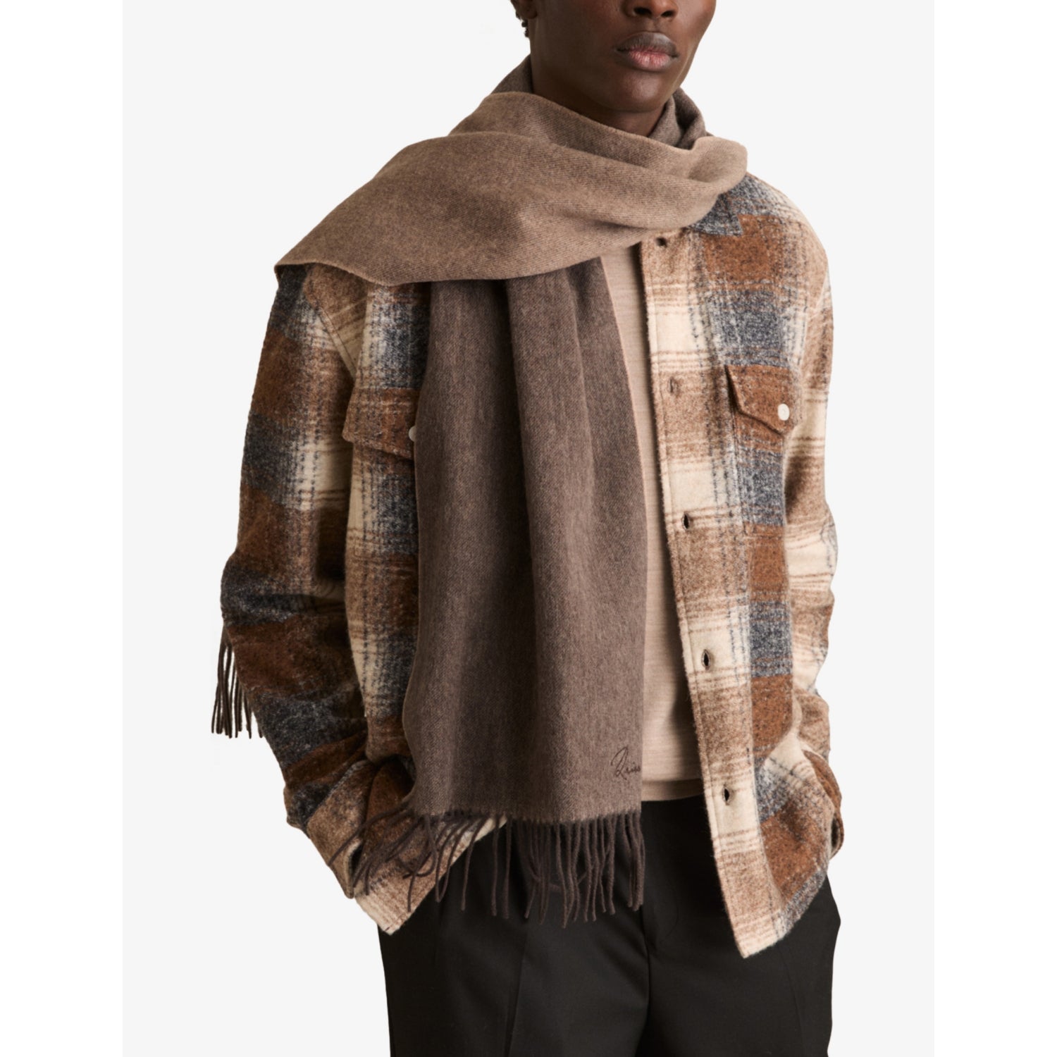 Reiss Picton wool and cashmere scarf, UK version