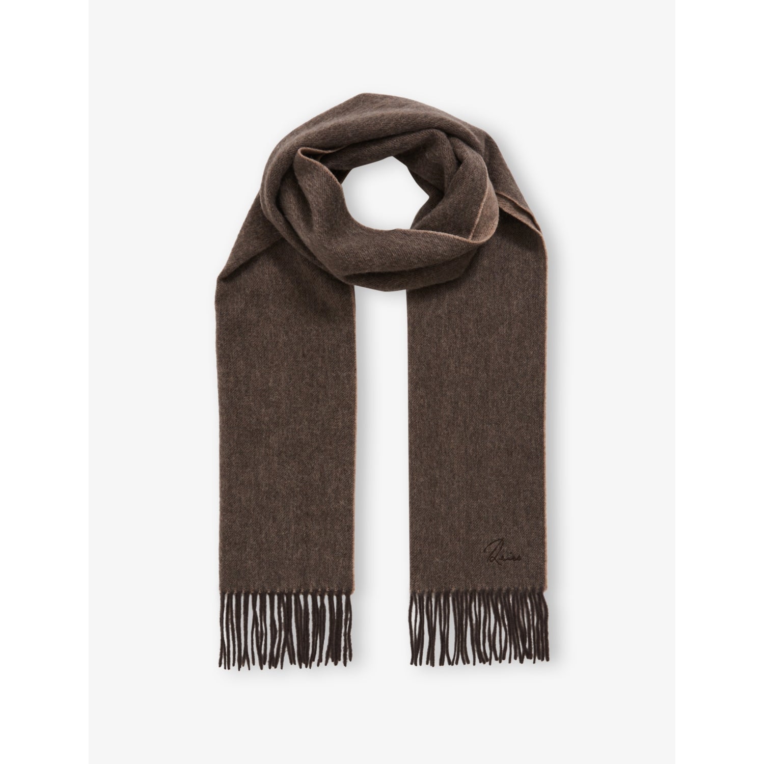 Picton Wool and Cashmere Scarf - CHARCOAL