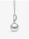 Yoko London 18ct white-gold freshwater pearl diamond necklace (British brand)