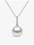 Yoko London 18ct white-gold freshwater pearl diamond necklace (British brand)