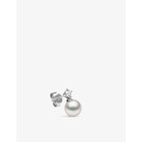 Yoko London Akoya pearl and diamond earrings 18ct white gold (British brand)