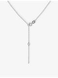 Yoko London Akoya pearl 18ct white gold diamond necklace 45cm, UK version