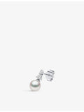 Yoko London Akoya pearl diamond earrings, 18ct white gold (British brand)