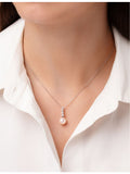 Yoko London Akoya pearl necklace with 0.22ct diamonds (British brand)