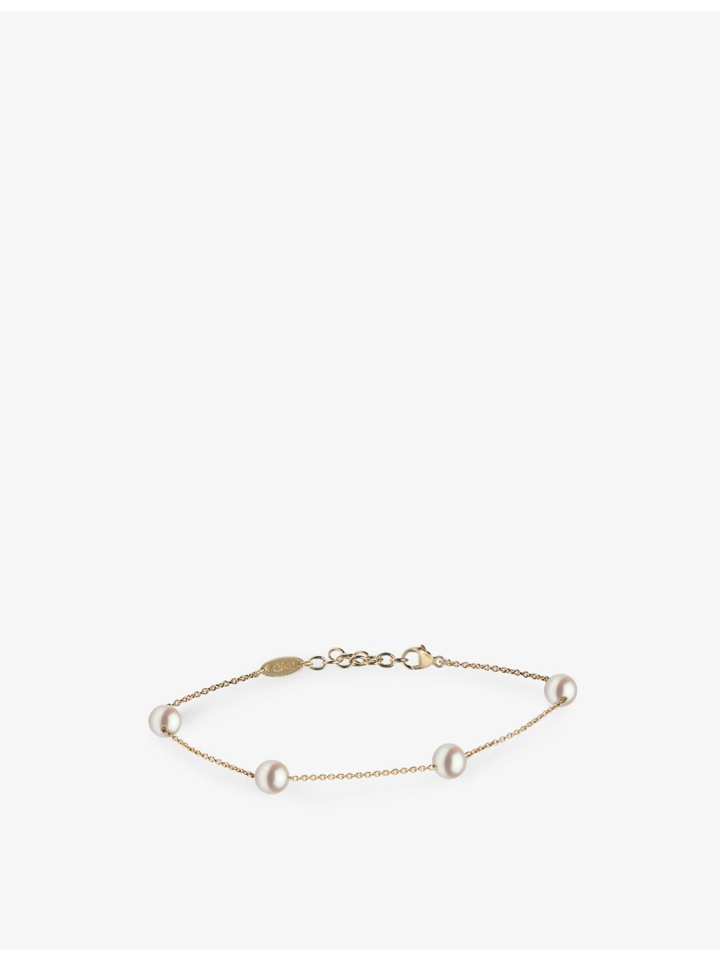 Yoko London 18ct gold and freshwater pearl bracelet, imported from the UK