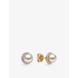 Yoko London diamond and pearl stud earrings in 18ct gold (British brand)