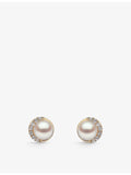 Yoko London diamond and pearl stud earrings in 18ct gold (British brand)