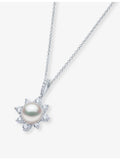 Yoko London 18ct white gold freshwater pearl diamond pendant - British product