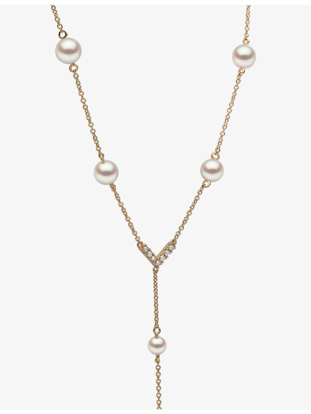 Yoko London freshwater pearl diamond necklace 18ct yellow gold, UK version