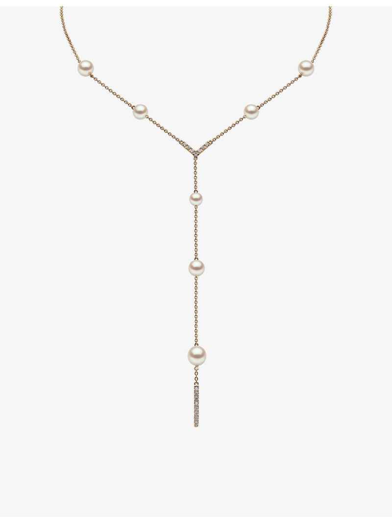 Yoko London freshwater pearl diamond necklace 18ct yellow gold, UK version