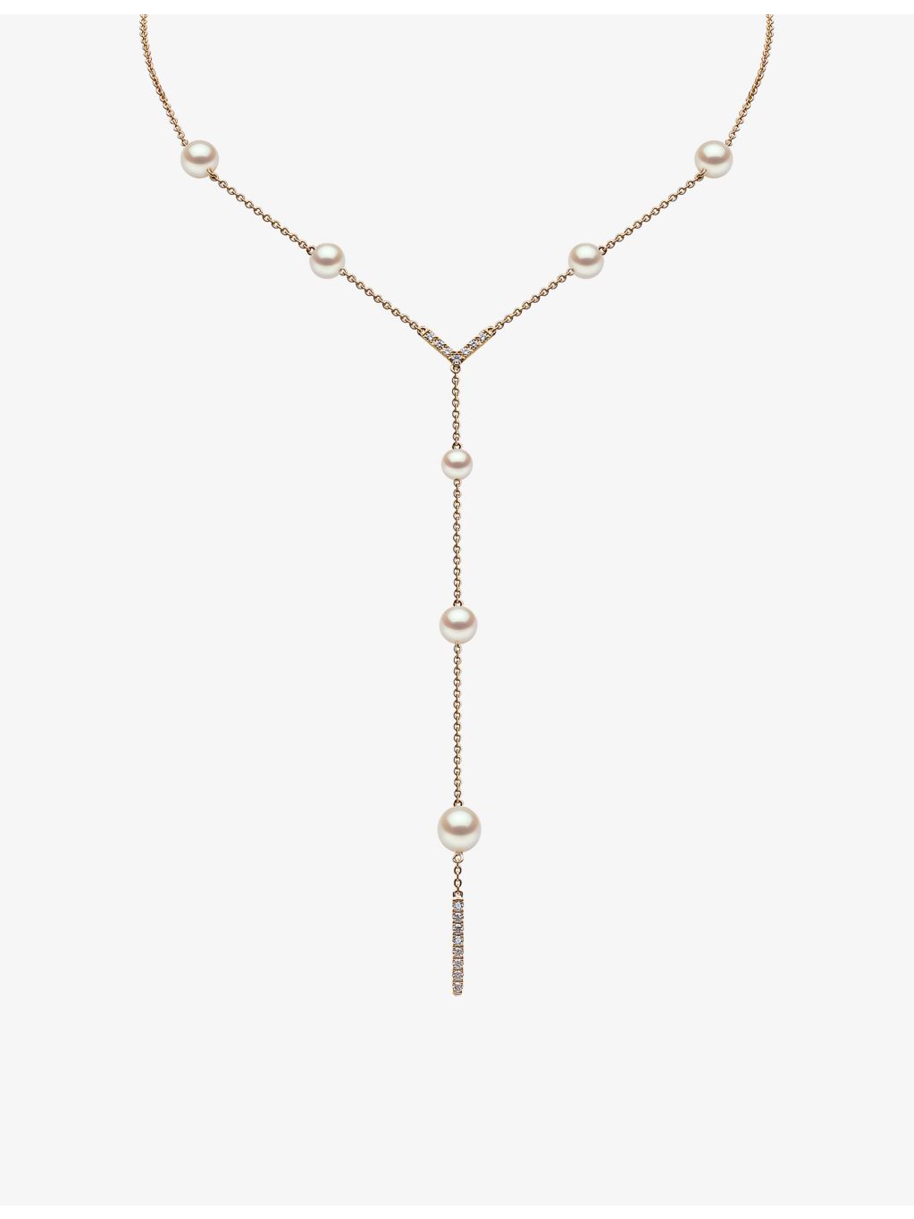 Yoko London freshwater pearl diamond necklace 18ct yellow gold, UK version