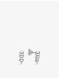 Yoko London 18ct white gold Akoya pearl diamond stud earrings, UK version